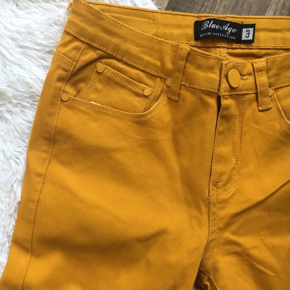 Yellow destroyed jeans - Picture 2 of 6